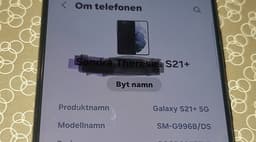 SE PRIS!! SAMSUNG GALAXY S21+5G FANTOMSVART, FELFRI, KOMPLETT+TILLBEHÖR