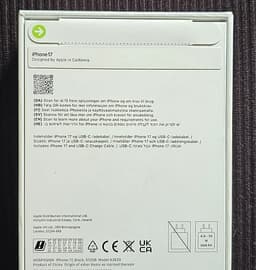 Oöppnad iPhone 17 512GB Black – Helt ny med försegling (Dansk kvitto)