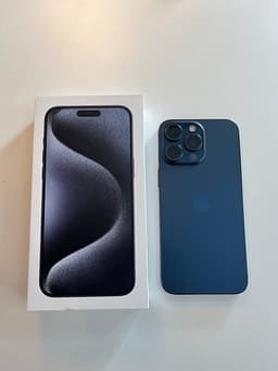 📱✨ Apple iPhone 15 Pro Max – 256 GB – Blå ✨📱