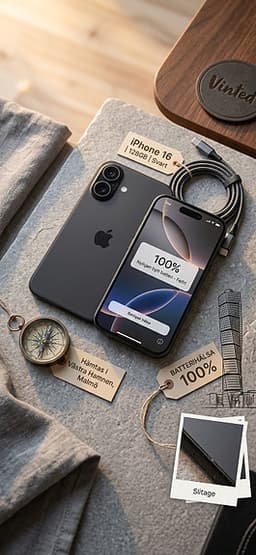 Apple iPhone 16 128 GB svart - Olåst