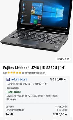 Fujitsu LIFEBOOK U748
