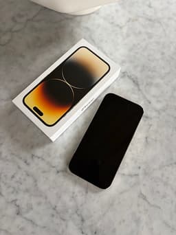 Apple iPhone 14 Pro Gold 128GB – originalkartong + tillbehör