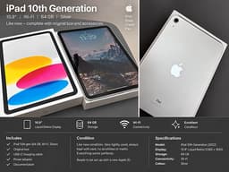 Apple iPad 10:e gen 64GB Wi-Fi Silver – Nyskick