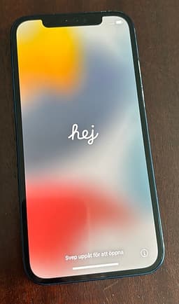 iPhone 12 64 GB blå (glappar vid sladdladdning)