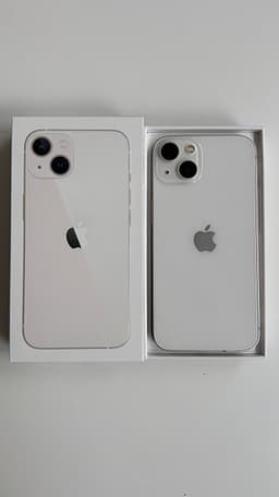 iPhone 13 128 GB vit – mycket fint skick + 13 skal