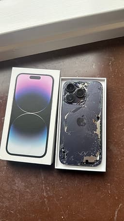 iPhone 14 Pro 128GB – Spricka fram/bak, fullt fungerande