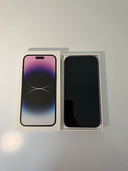Apple iPhone 14 Pro 256 GB mörklila (Deep Purple) - Bra skick med tillbehör