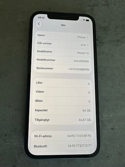 Apple iPhone 12 mobiltelefon 64 GB svart