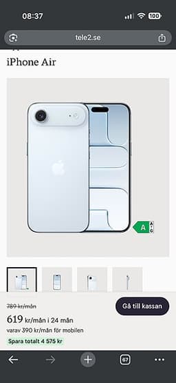 iPhone 17 Air himmelsblå