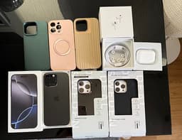 iPhone 16 Pro Max 256 GB – Black Titanium – 5 skal + hörlurar
