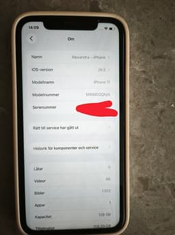 Iphone 11 128GB sprucken baksida