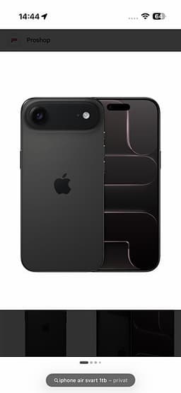 Apple iPhone Air 1 TB svart mobil