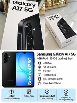 Samsung Galaxy A17 5G mobil 128 GB svart