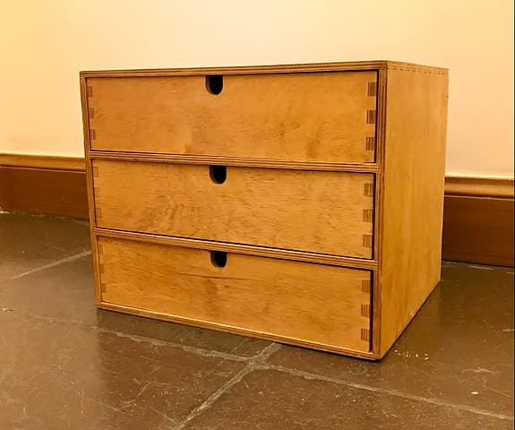 Vintage IKEA MOPPE hurts byrå furu betsad som ljus ek