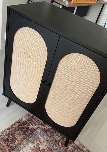 Modern ny byrå sideboard skänk svart rotting