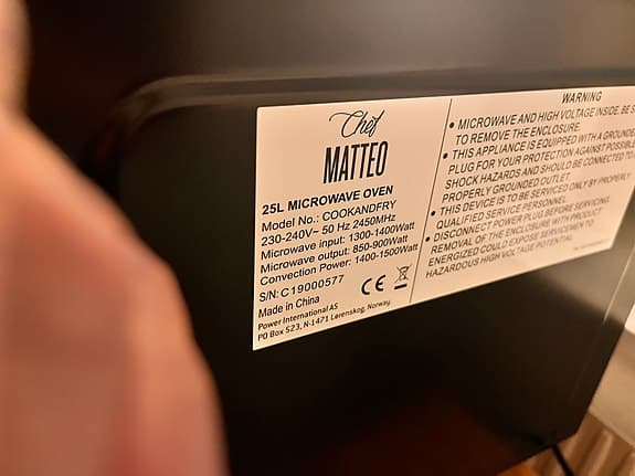 Bra micro med airfryer och crispfunktion