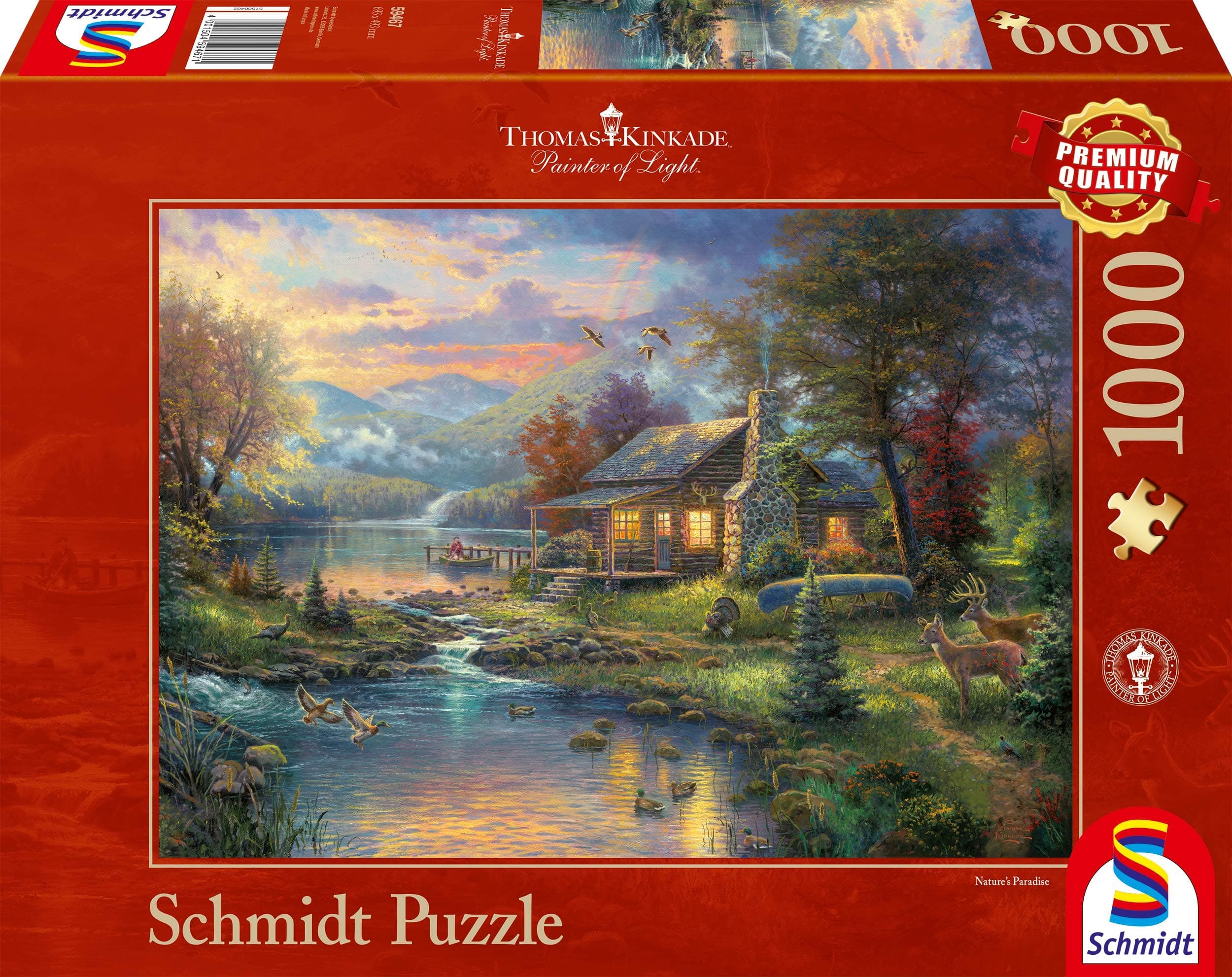 Schmidt Puzzle 59467 - Thomas Kinkade: Im Naturparadies [1000 Teile]