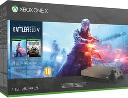 Microsoft Xbox One X 1TB Gold Rush Special Edition [inkl. Battlefield V + Wireless Controller] schwarz/gold