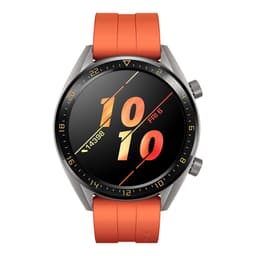 Huawei Watch GT Active [inkl. Sortarmband orange WiFi] 46mm Edelstahlgehäuse titangrau