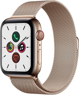 Apple Watch Series 5 [GPS + Cellular inkl. Milanaise-Armband gold] 44mm Edelstahlgehäuse gold