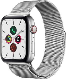 Apple Watch Series 5 [GPS + Cellular inkl. Milanaise-Armband silber] 44mm Edelstahlgehäuse silber