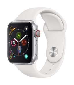Apple Watch Series 4 [GPS inkl. Sportarmband weiß] 40mm Aluminiumgehäuse silber