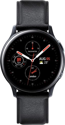 Samsung Galaxy Watch Active 2 [LTE inkl. Lederarmband schwarz] 44mm Edelstahlgehäuse schwarz