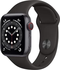 Apple Watch Series 6 [GPS + Cellular inkl. Sportarmband schwarz] 40mm Aluminiumgehäuse spacegrau