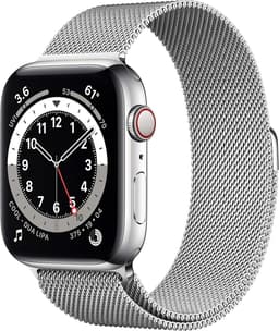 Apple Watch Series 6 [GPS + Cellular inkl. Milanaise-Armband silber] 44mm Edelstahlgehäuse silber