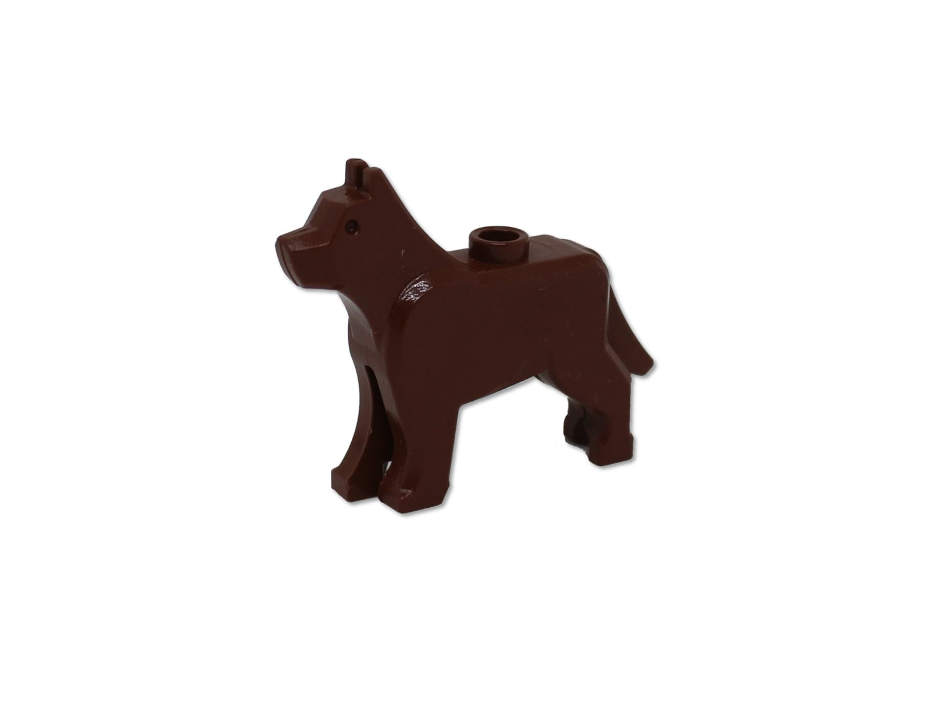 1x Lego System Tier Hund braun Dog Schäferhund Polizeihund [2g 3.5x3.2x0.7cm] braun