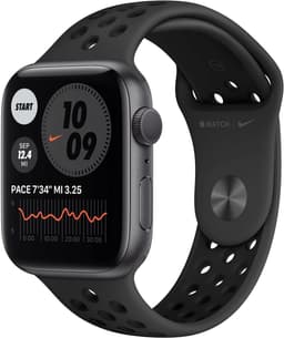 Apple Watch Nike Series 6 [GPS inkl. Sportarmband anthrazit/schwarz] 44mm Aluminiumgehäuse spacegrau