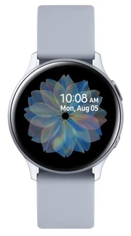 Samsung Galaxy Watch Active 2 [LTE inkl. Kunststoffarmband grau] 40mm Aluminiumgehäuse silber