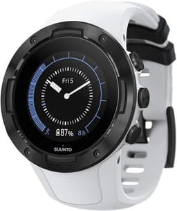 Suunto 5 [inkl. Silikonarmband weiß] 46mm Edelstahlgehäuse schwarz