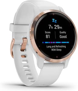 Garmin Venu 2S [inkl. Silikonarmband weiß] 40mm Kunststoffgehäuse rosegold