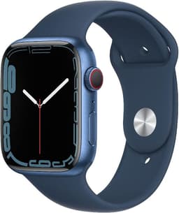 Apple Watch Series 7 [GPS + Cellular inkl. Sportarmband abyssblau] 45mm Aluminiumgehäuse blau