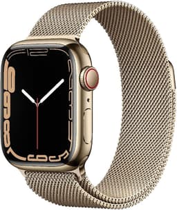 Apple Watch Series 7 [GPS + Cellular inkl. Milanaise-Armband gold] 41mm Edelstahlgehäuse gold