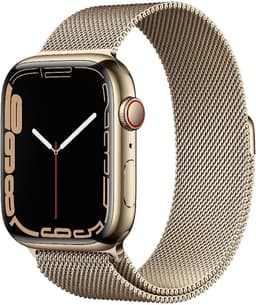 Apple Watch Series 7 [GPS + Cellular inkl. Milanaise-Armband gold] 45mm Edelstahlgehäuse gold