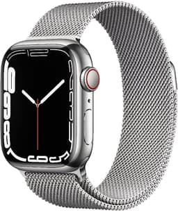 Apple Watch Series 7 [GPS + Cellular inkl. Milanaise-Armband silber] 41mm Edelstahlgehäuse silber