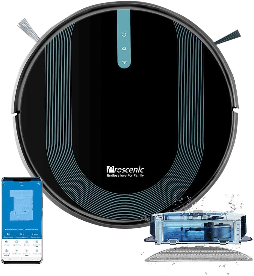 Proscenic 850T Saug-/Wischroboter [120 Minuten 06 Liter 28 Watt] schwarz