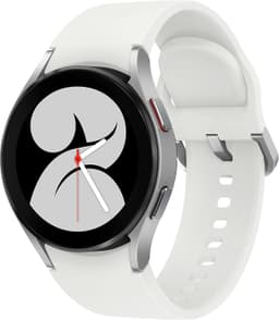 Samsung Galaxy Watch 4 [WiFi + LTE inkl. Sportarmband weiß] 40mm Aluminiumgehäuse silber