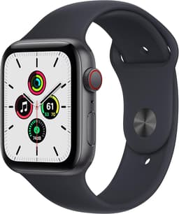 Apple Watch SE [GPS + Cellular inkl. Sportarmband mitternacht] 44mm Aluminiumgehäuse spacegrau