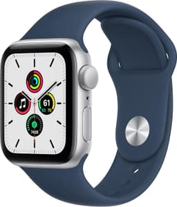 Apple Watch SE [GPS inkl. Sportarmband abyssblau] 40mm Aluminiumgehäuse silber