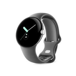 Google Pixel Watch [WiFi inkl. Sportarmband charcoal] 41mm Edelstahlgehäuse silber