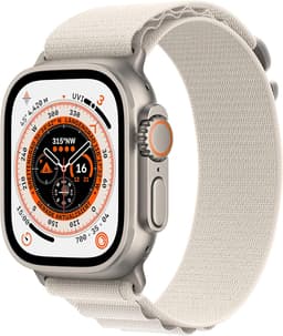 Apple Watch Ultra [GPS + Cellular inkl. Polyester Alpine Loop L polarstern] Titangehäuse silber