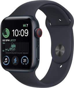 Apple Watch SE 2 (2022) [GPS + Cellular inkl. Sportarmband mitternacht] 44mm Aluminiumgehäuse mitternacht
