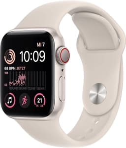 Apple Watch SE 2 (2022) [GPS + Cellular inkl. Sportarmband polarstern] 40mm Aluminiumgehäuse polarstern