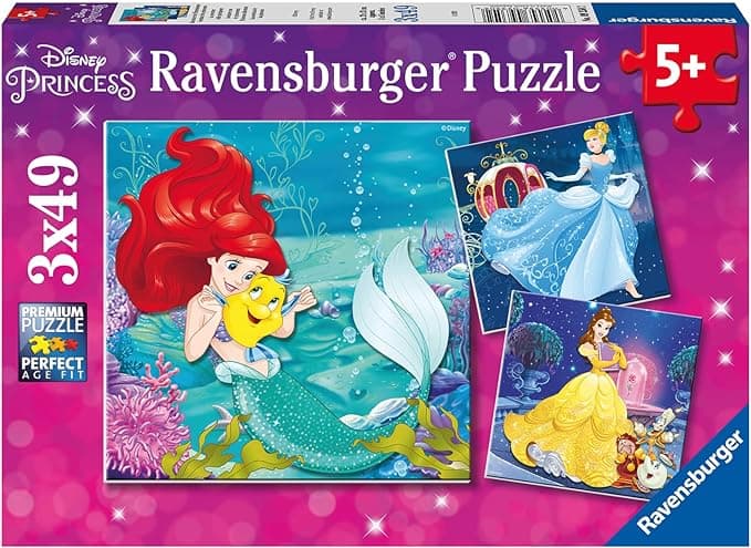 Ravensburger Puzzle 09350 - Disney Princess: Abenteuer der Prinzessinnen [3x49 Teile]