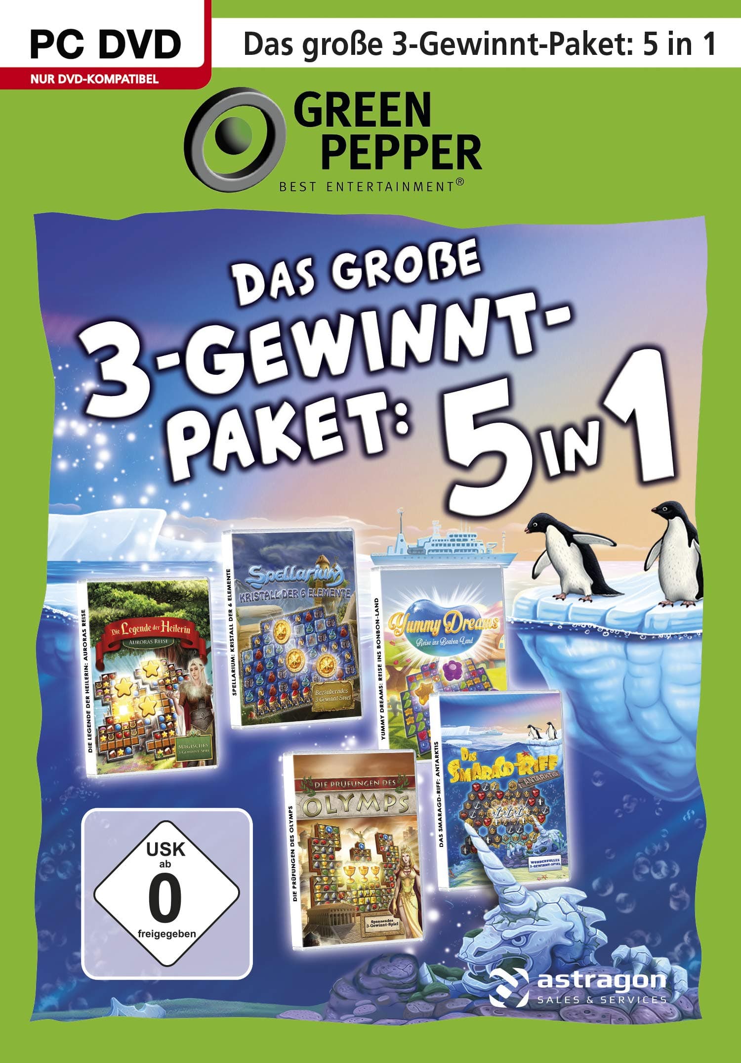 Das große 3-Gewinnt-Paket: 5in1 PC USK: 0