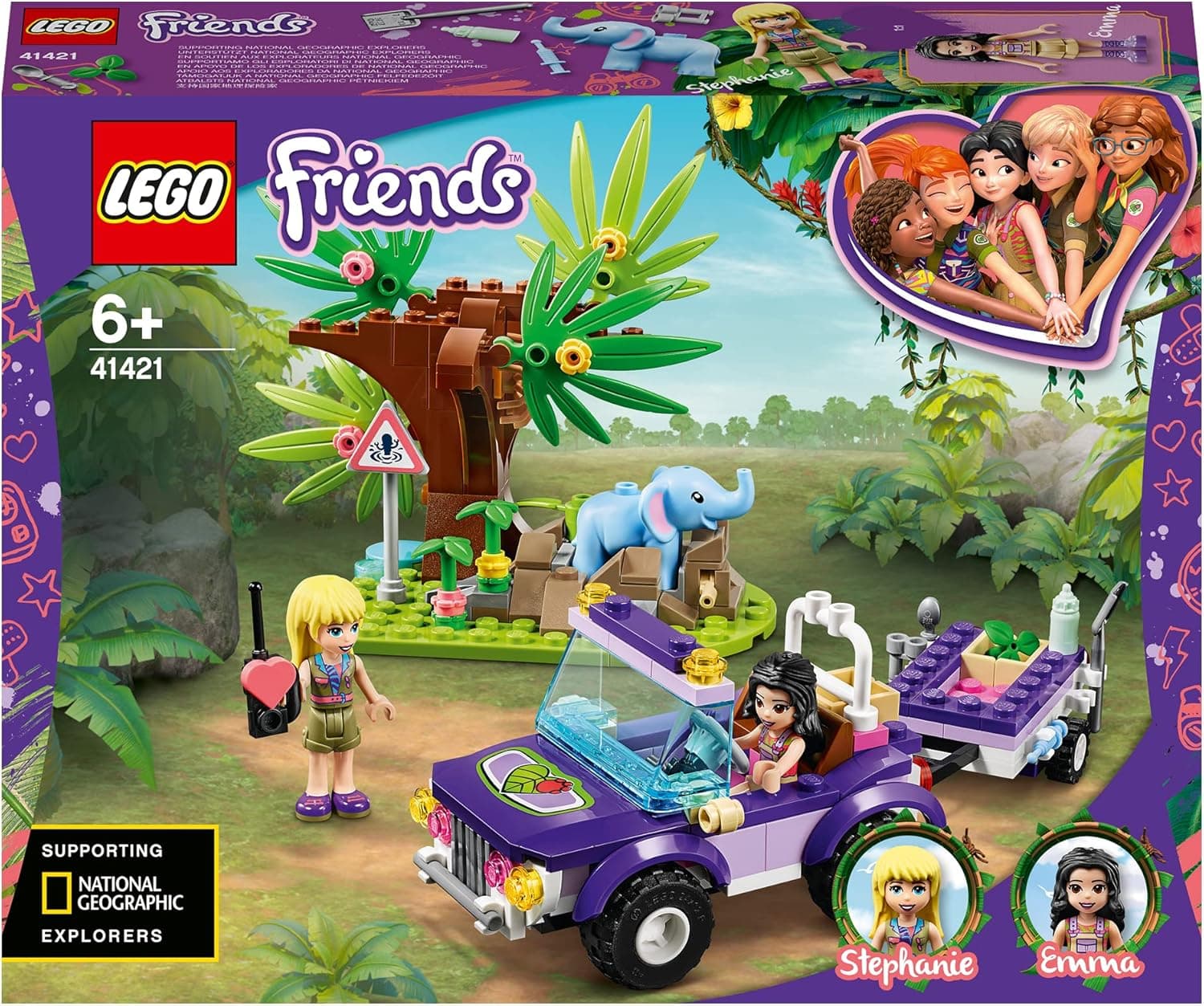 LEGO Friends 41421 - Rettung des Elefantenbabys mit Transporter