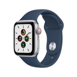 Apple Watch SE [GPS + Cellular inkl. Sportarmband abyssblau] 40mm Aluminiumgehäuse silber
